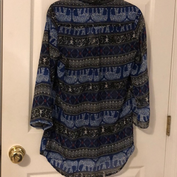 Rue 21 Elephant Long Sleeve Boho EUC - Picture 5 of 6